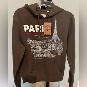 Glam‎ Olive Paris Graphic Hoodie. Unisex. Size Medium. New with tag.